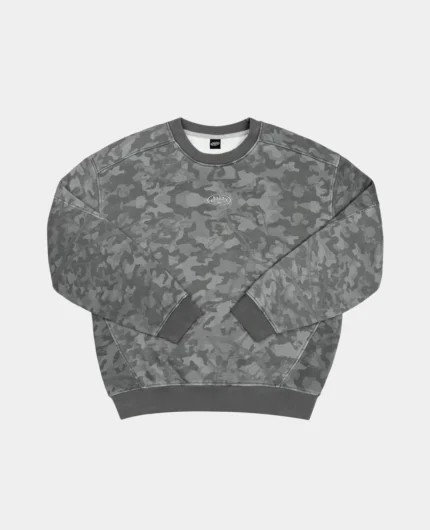 Divin By Divin All Over Dark Camo Crewneck