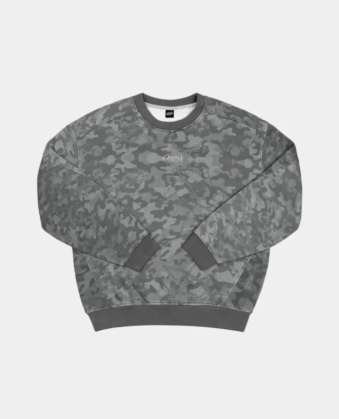 Divin By Divin All Over Dark Camo Crewneck