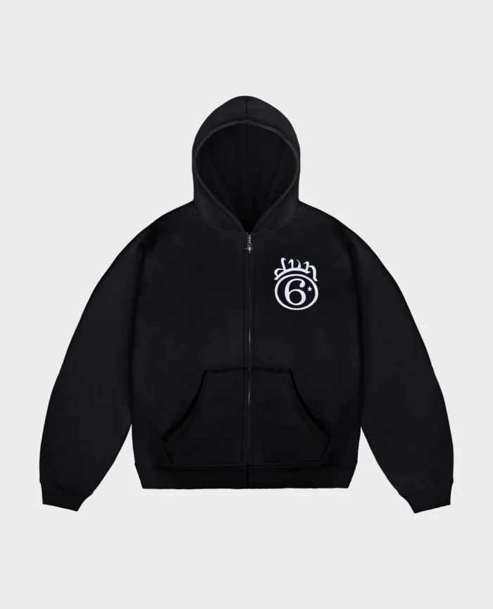 Divin By Divin Black 6Stars Zip