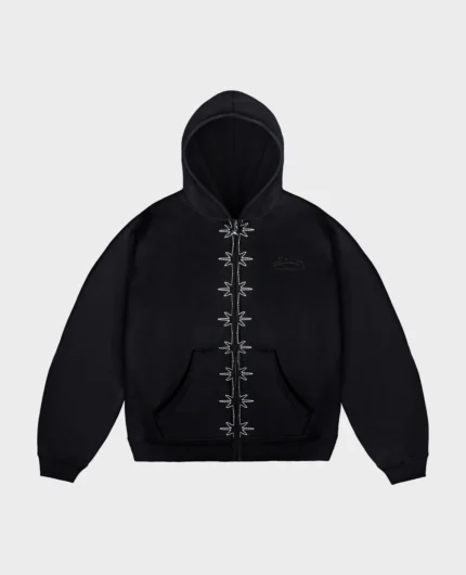 Divin By Divin Black Vertebra Zip