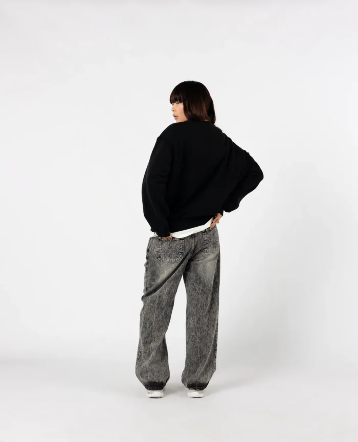 Divin By Divin Black Vintage Military Crewneck (3)