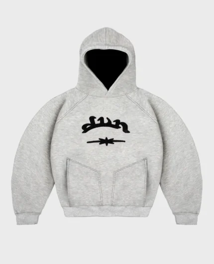 Divin By Divin Mottled Grey Sharp Hoodie