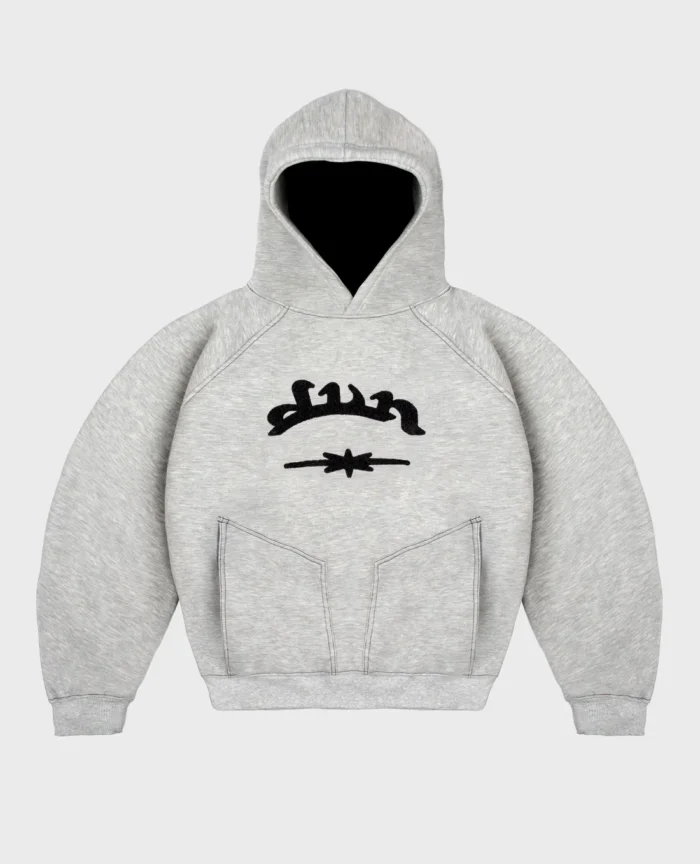 Divin By Divin Mottled Grey Sharp Hoodie