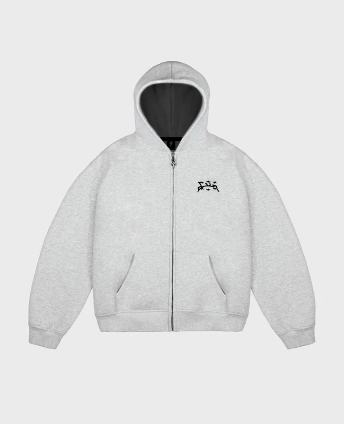 Divin By Divin Mottled Grey Zip