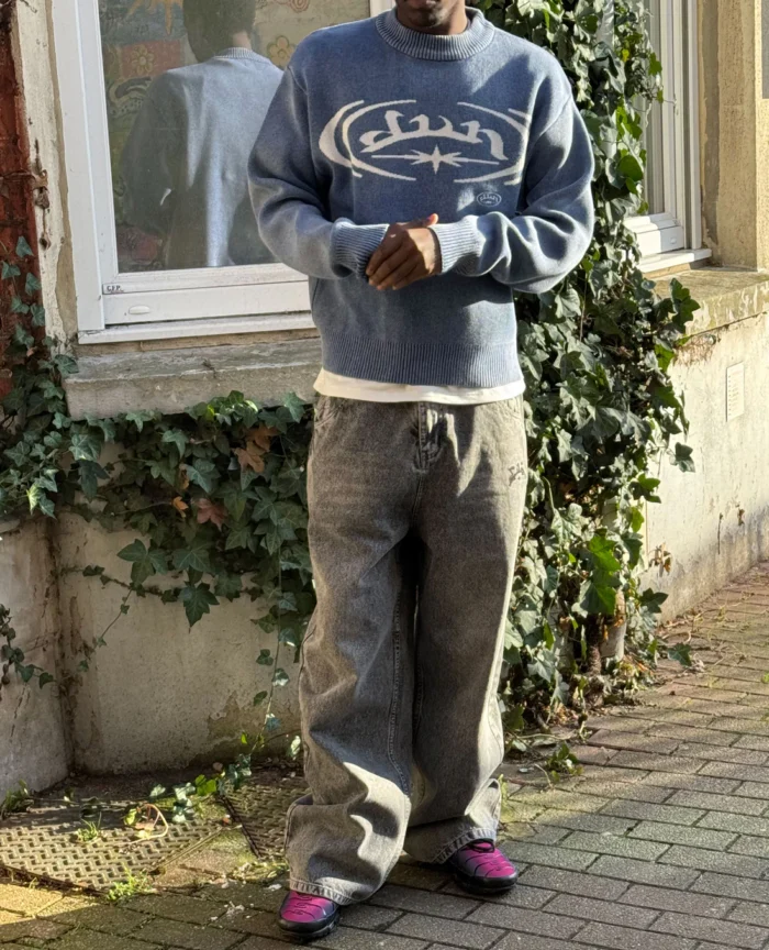 Divin By Divin Trap Washed Blue Knitwear (4)
