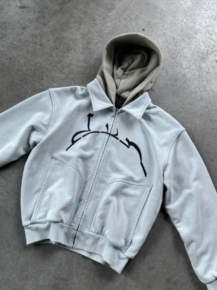Divin by Divin Archive Blue Hooded Zip Jacket (2)