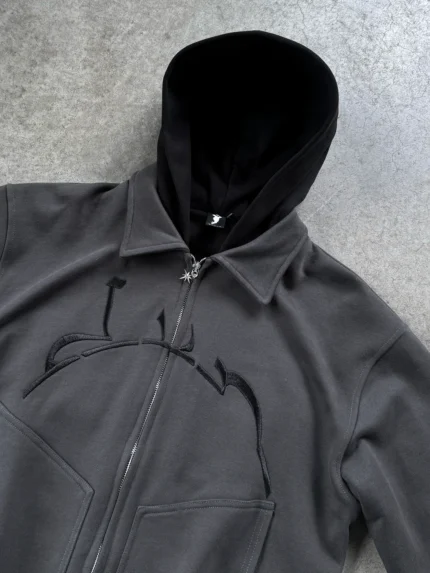 Divine By Divine Dark Hooded Zip Jacket (2)