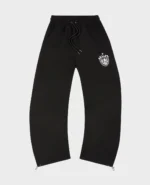 DivinByDivin Pantalon de jogging noir brodé Coa