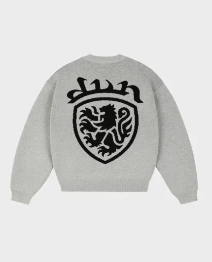 DivinByDivin Tricot Grey à motifs armoiries