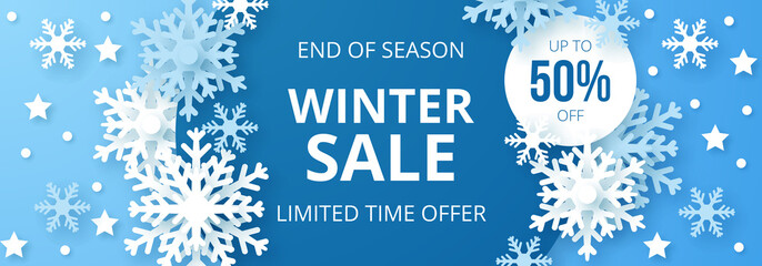 Winter sale banner