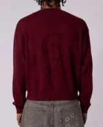 DivinbyDivin Rouge 6 Neige Tricot à Croix (2)