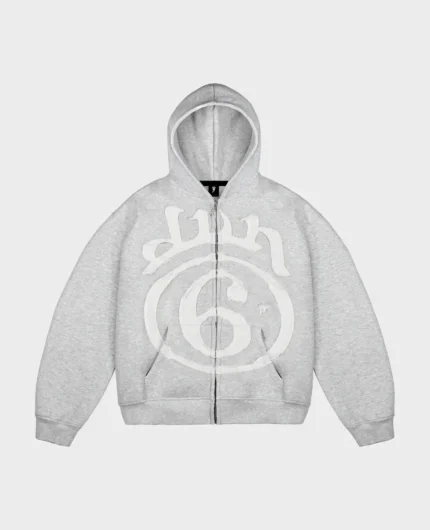 Sac à dos DivinByDivin Gris 6 étoiles Patch Zip