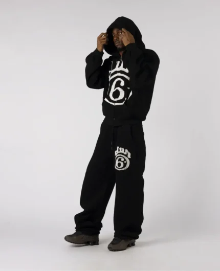 Sac à dos DivinByDivin noir 6 étoiles avec patch zippé (2)