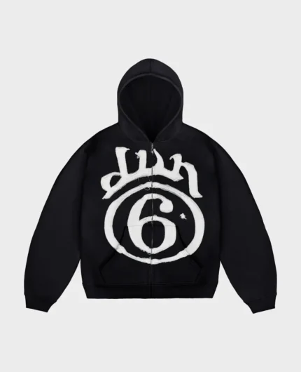 Sac à dos DivinByDivin noir 6 étoiles avec patch zippé