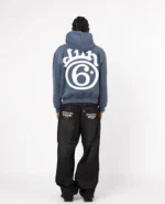 Sweat à capuche DivinByDivin bleu foncé 6 étoiles (2)