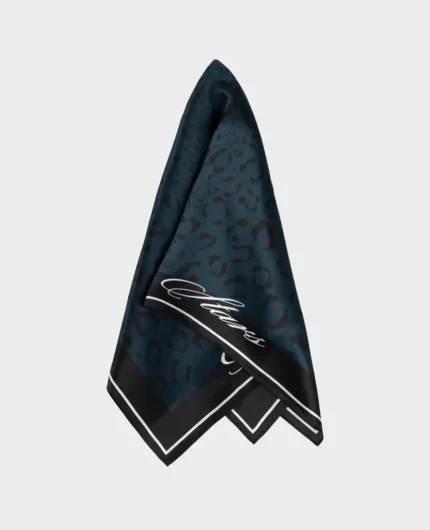 Divin By Divin Écharpe noire à motif tigre pour femme