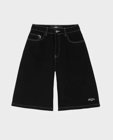 Divin By Divin Short en jean noir pour femme The Six Stars (2)